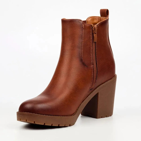 Butterfly Feet Esther 7 Gusset Ankle Boot - Tan