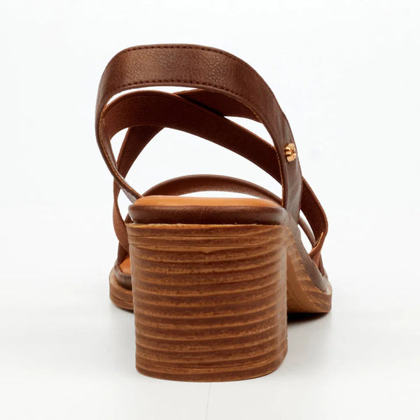 Butterfly Feet Imelda 1 Block Heel Sandals - Chocolate