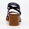 Butterfly Feet Imelda 1 Block Heel Sandals - Navy