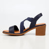 Butterfly Feet Imelda 1 Block Heel Sandals - Navy