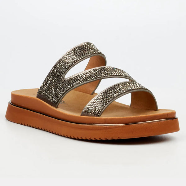 Butterfly Feet Junes Z Strap Sandals - Pewter