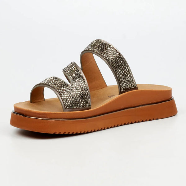 Butterfly Feet Junes Z Strap Sandals - Pewter