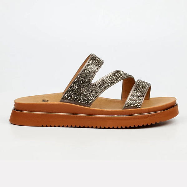 Butterfly Feet Junes Z Strap Sandals - Pewter