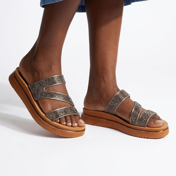 Butterfly Feet Junes Z Strap Sandals - Pewter