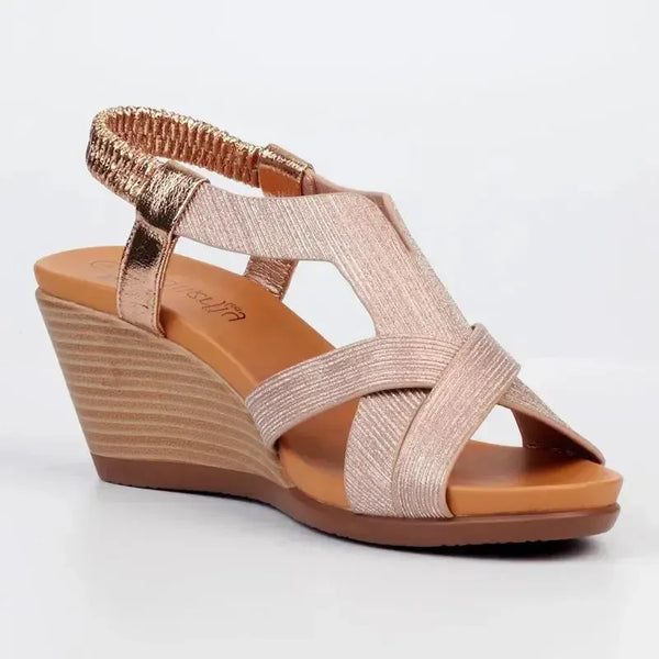 Butterfly Feet Katia 1 - Wedge Sandal - Rose Gold
