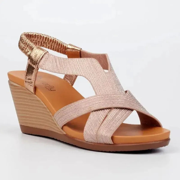 Butterfly Feet Katia 1 - Wedge Sandal - Rose Gold