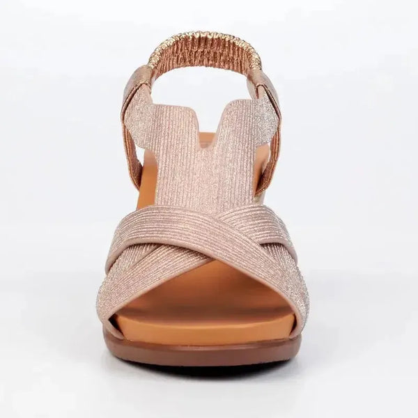 Butterfly Feet Katia 1 - Wedge Sandal - Rose Gold