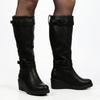 Butterfly Feet Ladies Conway 3 Wedge Long Boot - Black