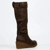 Butterfly Feet Ladies Conway 3 Wedge Long Boot - Chocolate