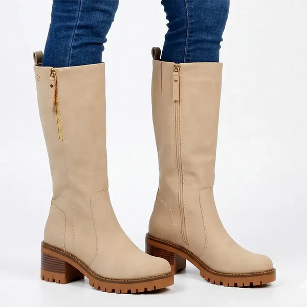 Butterfly Feet Ladies Detoit 1 Long Shaft Boot - Beige