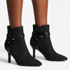 Butterfly Feet Ladies Lively 18 Ankle Boot With Strap - Black