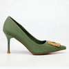 Butterfly Feet Lanelle 1 Stiletto Court With Trim - Green