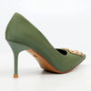 Butterfly Feet Lanelle 1 Stiletto Court With Trim - Green