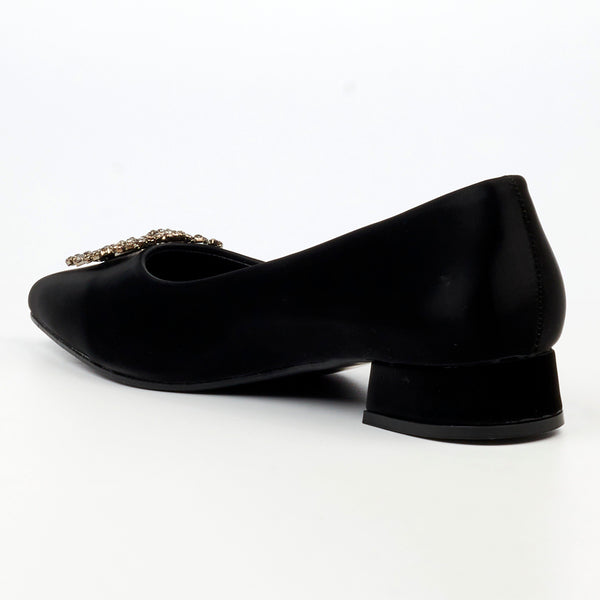 Butterfly Feet Leonore 1 Low Block Heel - Black