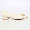 Butterfly Feet Leonore 1 Low Block Heel - White