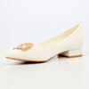Butterfly Feet Leonore 1 Low Block Heel - White