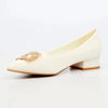 Butterfly Feet Leonore 1 Low Block Heel - White