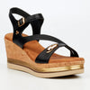 Butterfly Feet Melinda 4 Wedge Sandals - Black