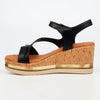 Butterfly Feet Melinda 4 Wedge Sandals - Black