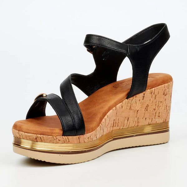 Butterfly Feet Melinda 4 Wedge Sandals - Black