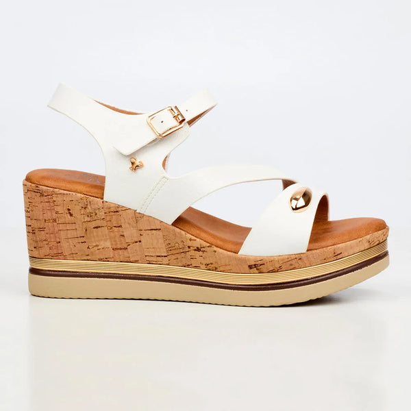 Butterfly Feet Melinda 4 Wedge Sandals - White