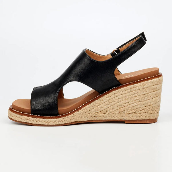 Butterfly Feet Mila 2 Espadrille Wedge Sandals - Black