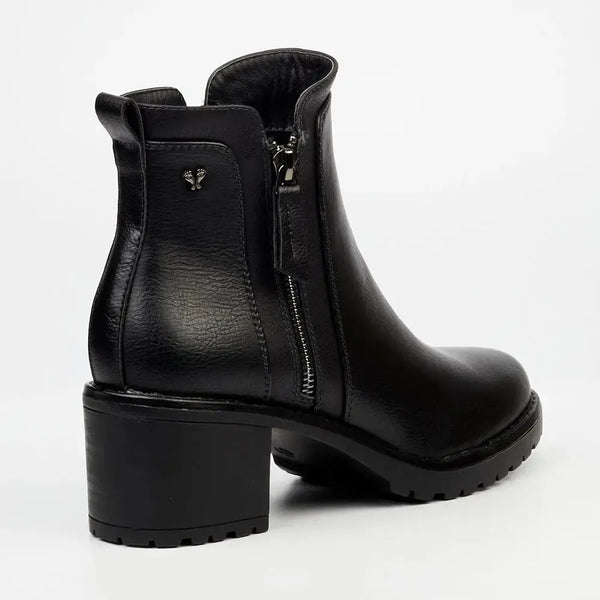 Butterfly Feet Noxer 2 Double Zip Ankle Boot - Black