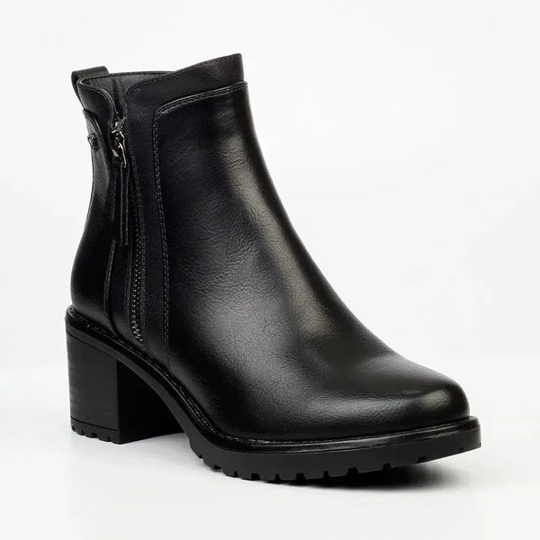 Butterfly Feet Noxer 2 Double Zip Ankle Boot - Black