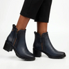 Butterfly Feet Noxer 2 Double Zip Ankle Boot - Navy