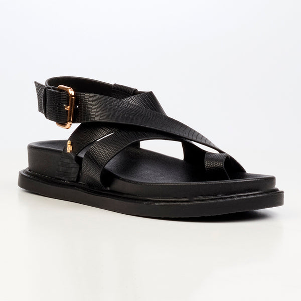 Butterfly Feet Palmera 1 Footbed Sandals - Black