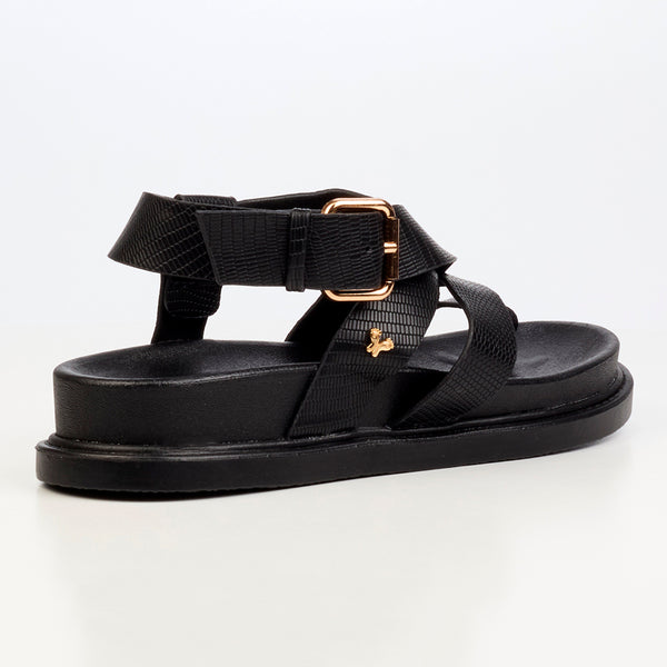 Butterfly Feet Palmera 1 Footbed Sandals - Black