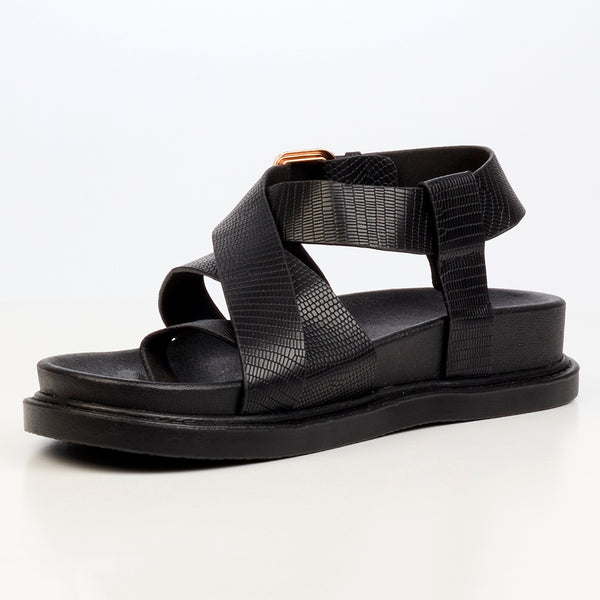 Butterfly Feet Palmera 1 Footbed Sandals - Black