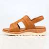 Butterfly Feet Prio1 Cut Out Low Wedge Sandals - Tan