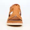 Butterfly Feet Prio1 Cut Out Low Wedge Sandals - Tan