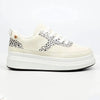 Butterfly Feet Senhora 26 Platform Animal Print Sneaker - White