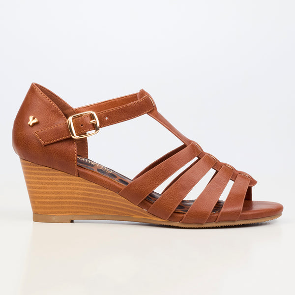 Butterfly Feet Shani 18 Wedge Sandals - Tan