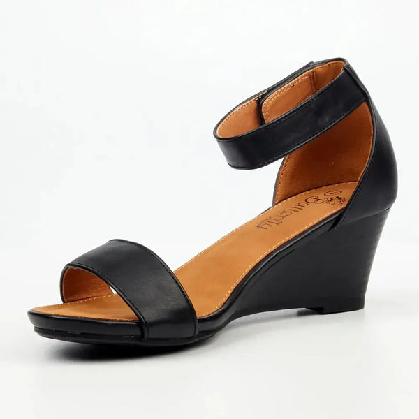 Butterfly Feet Shani Wedge - Black