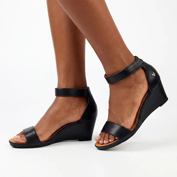 Butterfly Feet Shani Wedge - Black
