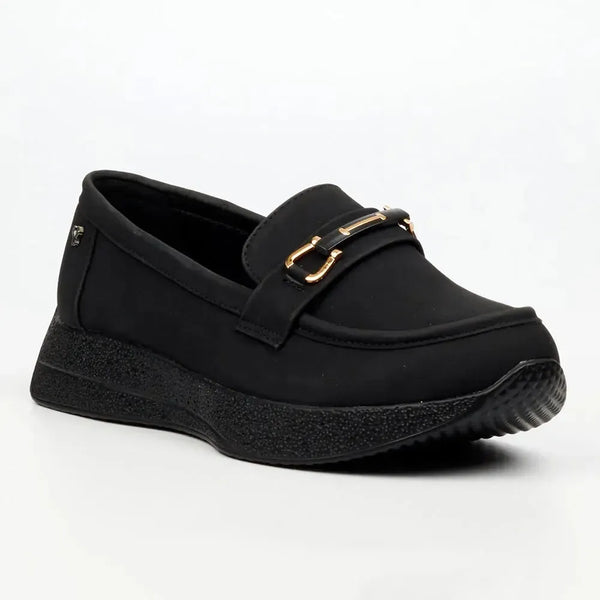 Butterfly Feet Tamla 1 Loafer With Saddle & Trim - Black