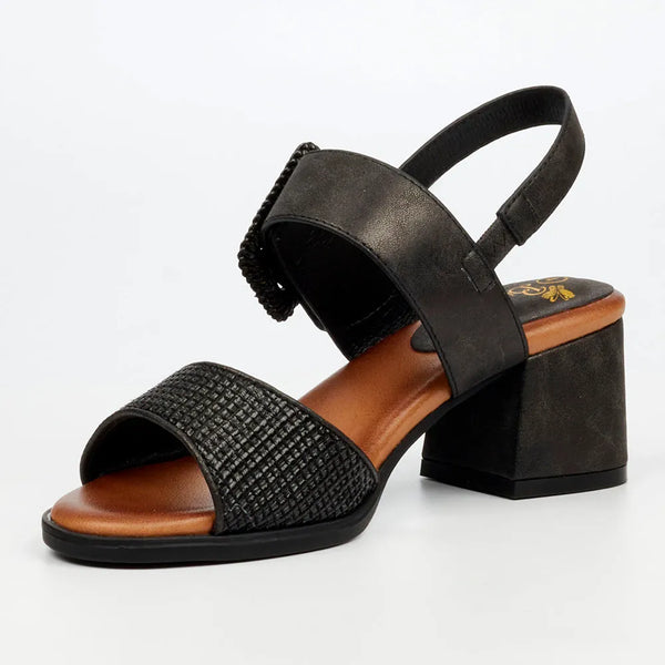 Butterfly Feet Teegan 1 Block Heel Sandals - Black