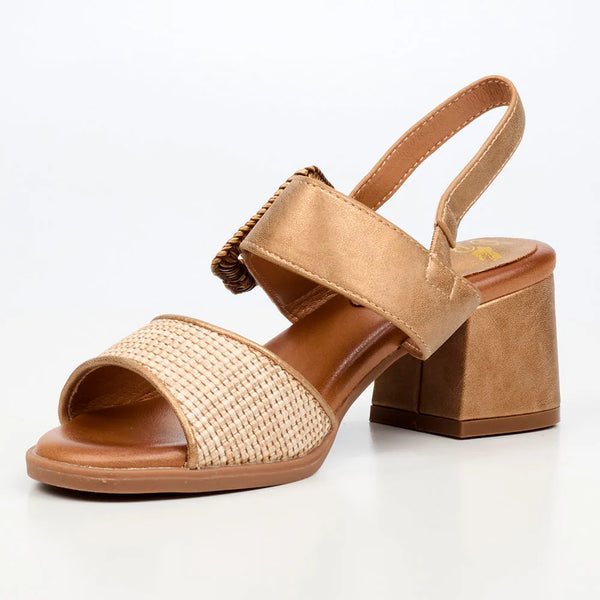 Butterfly Feet Teegan Block Heel Sandals - Bronze