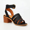 Butterfly Feet Wexley Strappy Block Sandal - Black