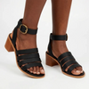 Butterfly Feet Wexley Strappy Block Sandal - Black