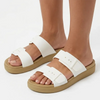 Crocs Brooklyn Lyn Buckle Low Sandal - Chalk/Tan