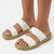 Crocs Brooklyn Lyn Buckle Low Sandal - Chalk/Tan