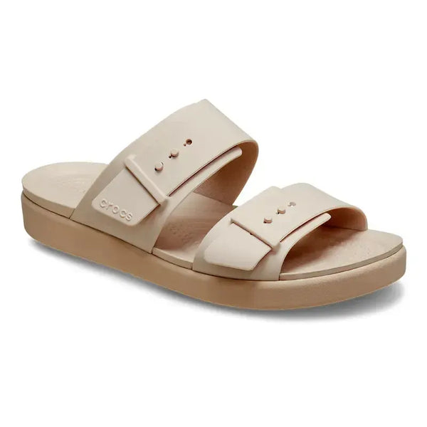 Crocs Brooklyn Lyn Buckle Low Sandal - Quartz