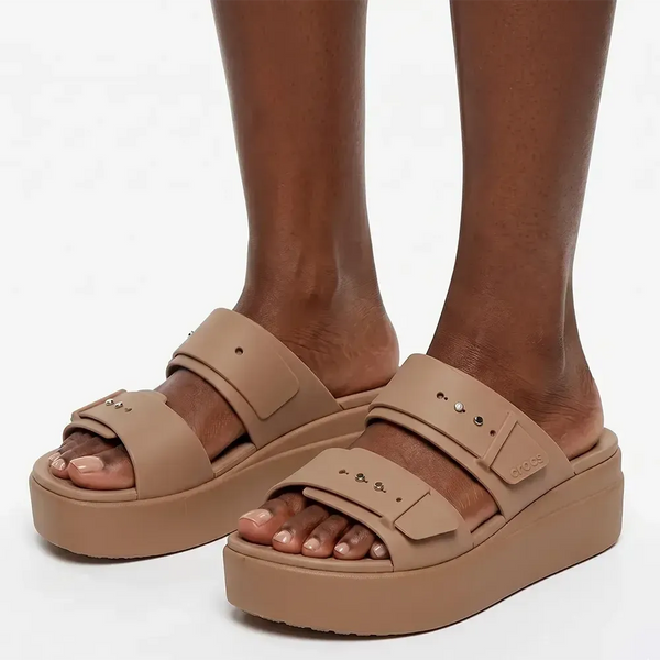 Crocs Brooklyn Lyn Buckle Low WDG - Latte