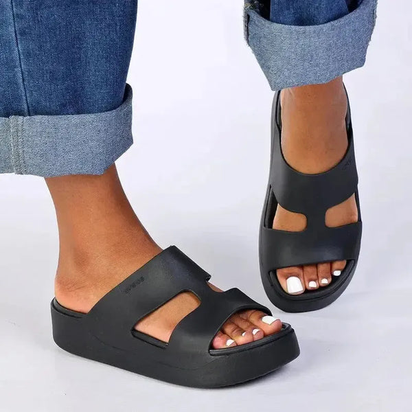 Crocs Getaway Platform H-Strap Sandal - Black