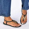 DUPLICATE Ipanema Slingback Sandal With Trim - Black/Gold