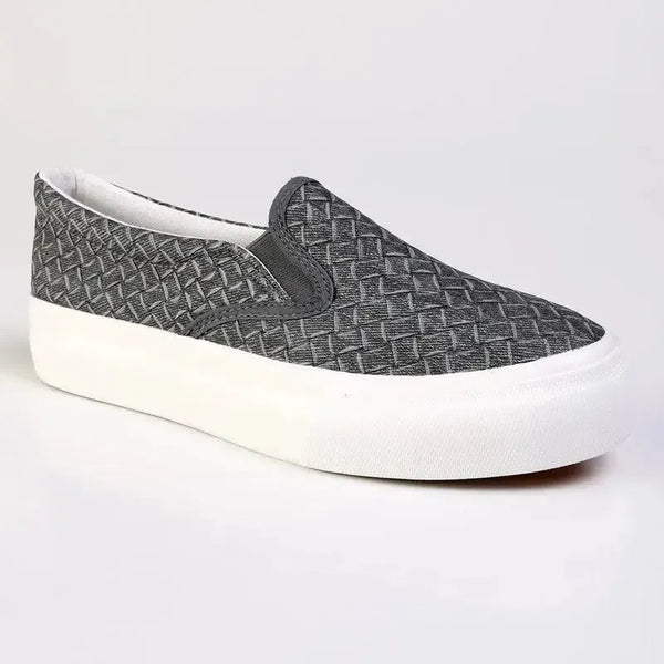 Direct Ladies Fashion Vulcanized Sneakers - Black